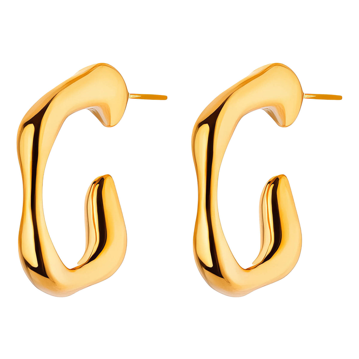 Gilded Flame Studs